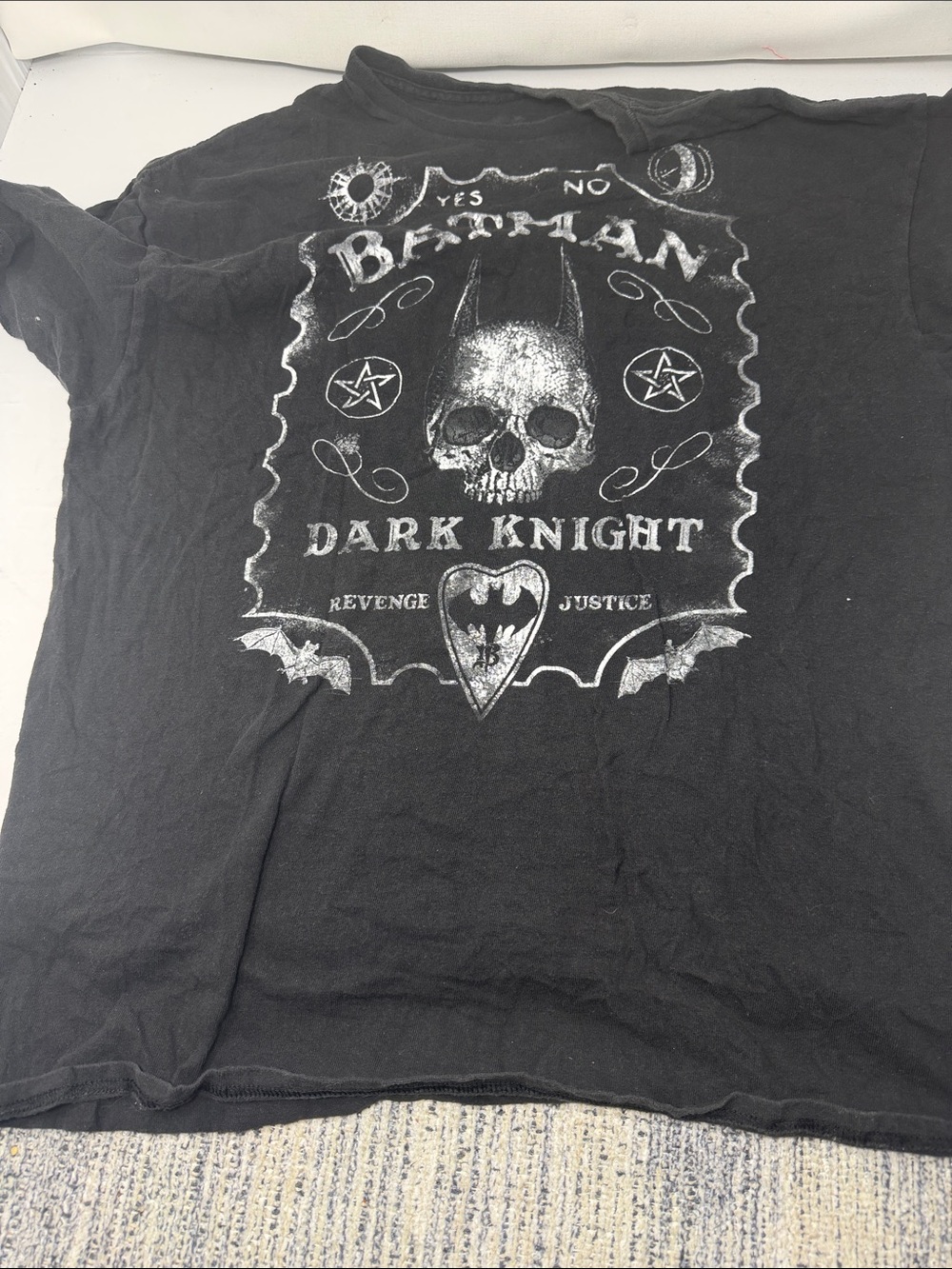 Batman Black Graphic 'Dark Knight' Skull Tee